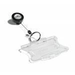 Durable 8222 58 Name Tag Holder With Key Ring Charcoal